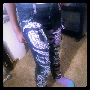 Rhinohippo extreme ripped custom jeans